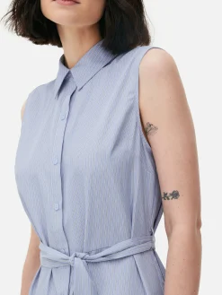 Mujer Primark Vestidos|Vestido Camisero Midi Sin Mangas