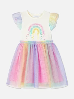 Niños Primark Vestidos|Vestido Con Tutú Y Lentejuelas Arcoíris