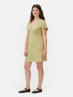 Mujer Primark Vestidos|Vestido Corto De Manga Corta