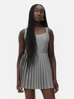 Mujer Primark Vestidos|Vestido Corto Evasé Plisado De Rita Ora