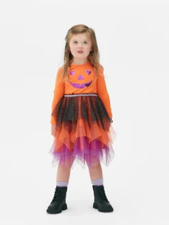 Niños Primark Disfraces De Halloween Infantiles|Vestidos|Vestido De Halloween Con Calabaza De Lentejuelas