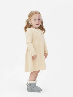 Niños Primark Vestidos|Vestido De Punto Con Cuello Bordado