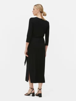 Mujer Primark Vestidos|Vestido De Punto Con Lazo De The Edit