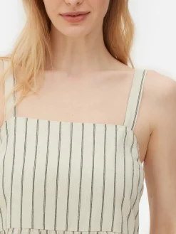 Mujer Primark Vestidos|Vestido Largo De Rayas A Capas