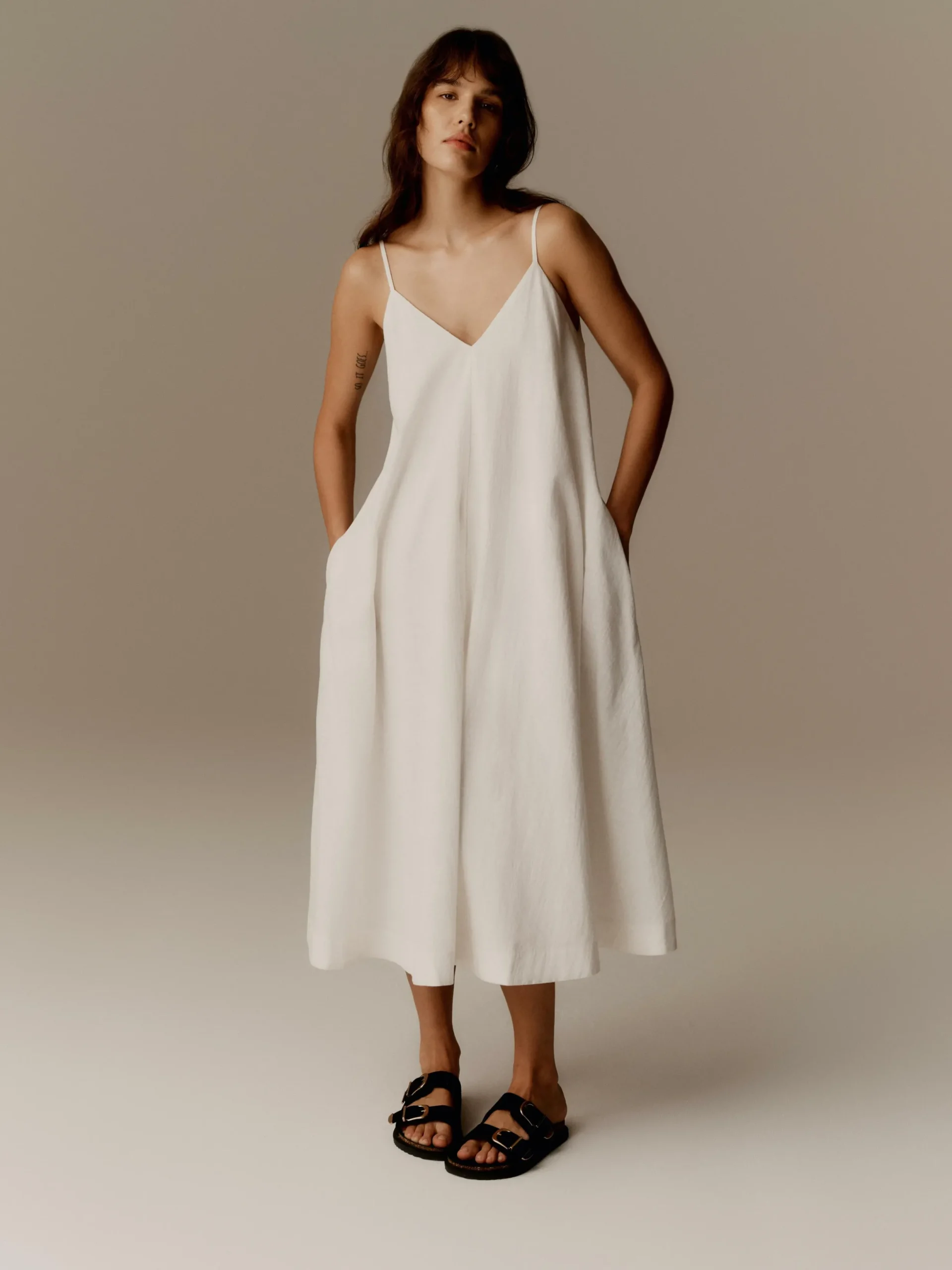 Mujer Primark Vestidos|Vestido Midi Con Corte Trapecio De The Edit