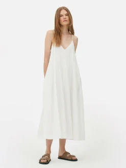 Mujer Primark Vestidos|Vestido Midi Con Corte Trapecio De The Edit