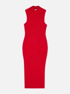 Mujer Primark Vestidos|Vestido Midi De Punto Sin Mangas