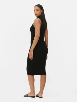 Mujer Primark Vestidos|Vestido Midi De Punto Sin Mangas