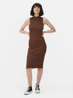 Mujer Primark Vestidos|Vestido Midi De Punto Sin Mangas