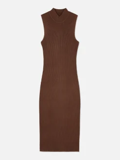 Mujer Primark Vestidos|Vestido Midi De Punto Sin Mangas