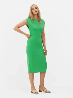 Mujer Primark Vestidos|Vestido Midi Fruncido Sin Mangas