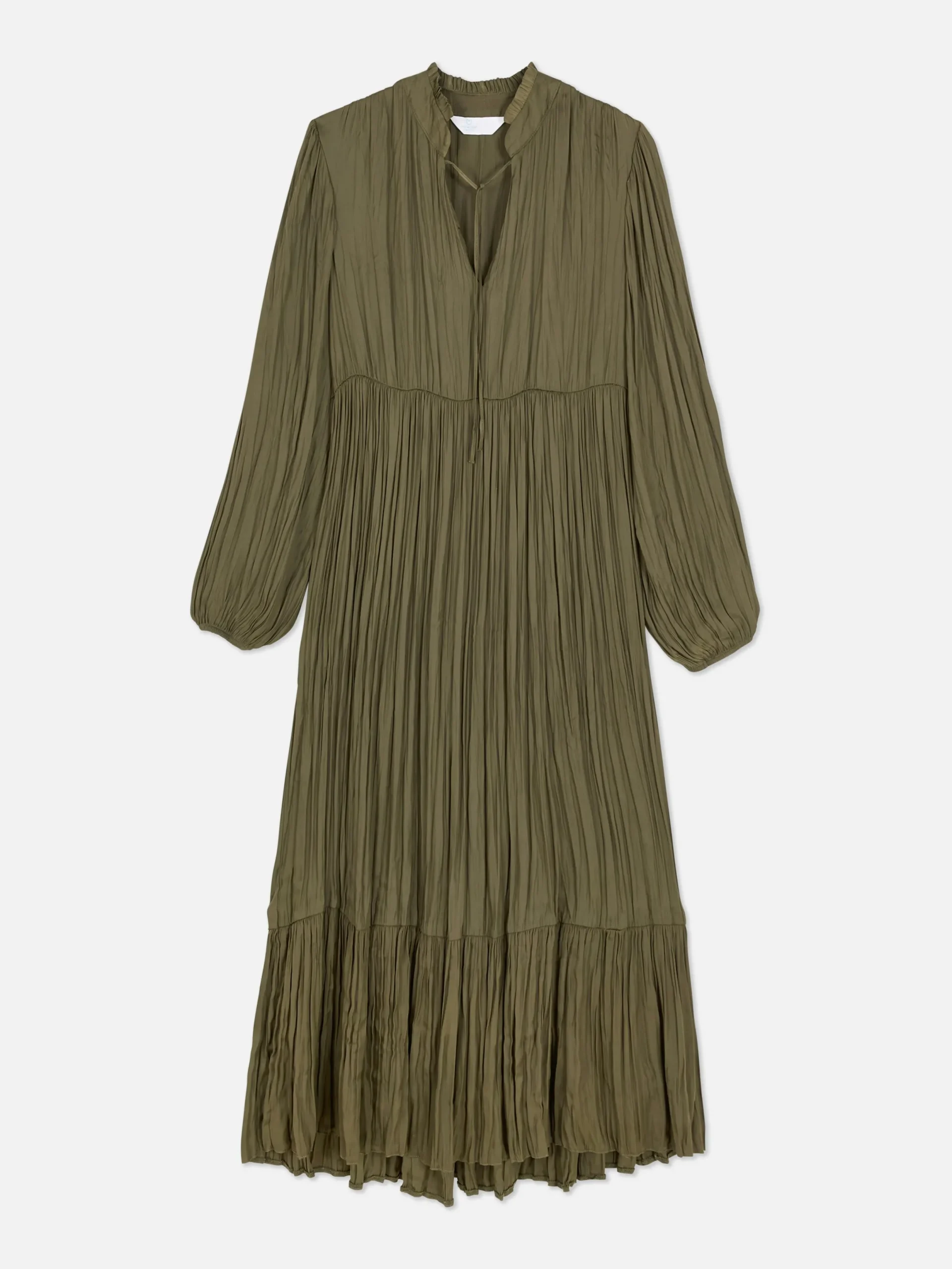 Mujer Primark Vestidos|Vestido Midi Plisado De Satén