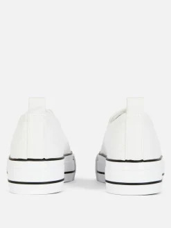 Mujer Primark Calzado Deportivo|Zapatillas Bajas De Plataforma En Piel Sintética