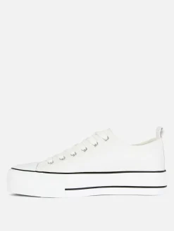 Mujer Primark Calzado Deportivo|Zapatillas Bajas De Plataforma En Piel Sintética