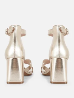 Mujer Primark Tacones|Zapatos De Tacón De Horma Ancha Y Tiras Cruzadas