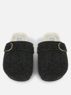 Mujer Primark Zapatillas De Estar En Casa|Zapatillas De Estar En Casa|Zuecos Destalonados De Fieltro